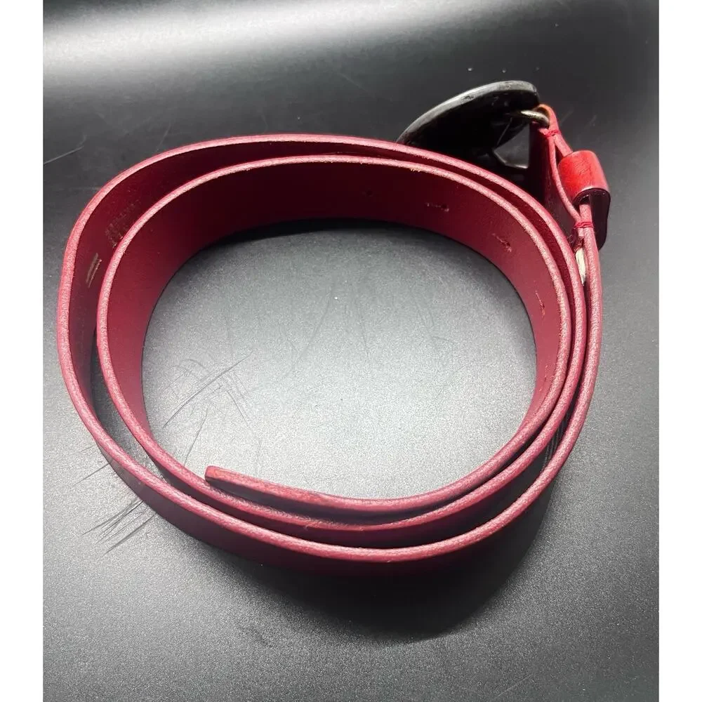 Red Diesel Genuine Leather Belt Made in Italy Casual Classic Durable Pristine